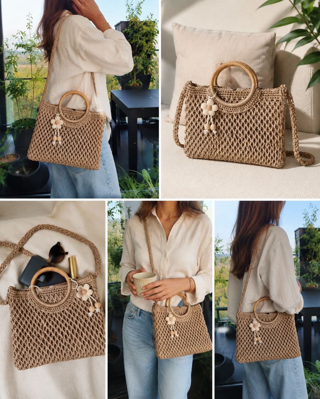 Tas La Perla Azul Bruin